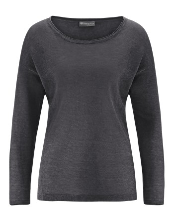 Luftiger Pullover aus 100% Hanf Damen Normal Fit - anthrazit [5e4a5301cde4d2f59168bd9688acce5e]