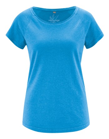 Raglan T-Shirt Hanf/Biobaumwolle Damen Normal Fit - topaz [2dcb2ee67524da1467cadd439347fb9d]