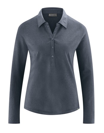 Sportliches Blusenshirt Hanf/Biobaumwolle Damen Normal Fit - dark [41c38c78591c9c41610f836f66dd6027]