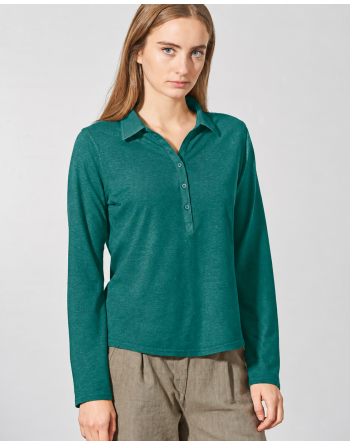 Sportliches Blusenshirt Hanf/Biobaumwolle Damen Normal Fit - jungle [9c0554ac1bead60efa086eda7ba8ea7b]