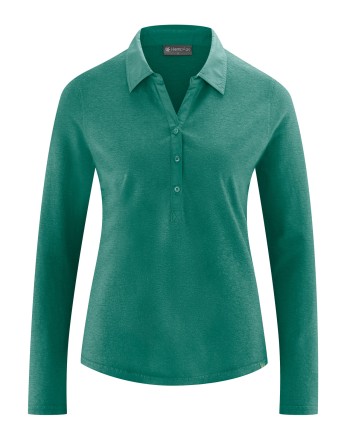 Sportliches Blusenshirt Hanf/Biobaumwolle Damen Normal Fit - jungle [637dce659a41e1f36d794163f9c4855a]