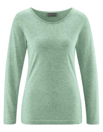 Langarmshirt mit Yakwolle Hanf/Biobaumwolle Normal Fit - menta [229644036de34d8b29453f1b9bb673e9]
