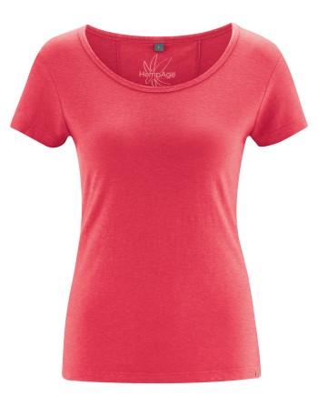 THC Exklusiv Damen T-Shirt aus Hanf & Bio-Baumwolle Normal Fit - tomato [b92584ace8d55cfbe094c22aac61faf9]