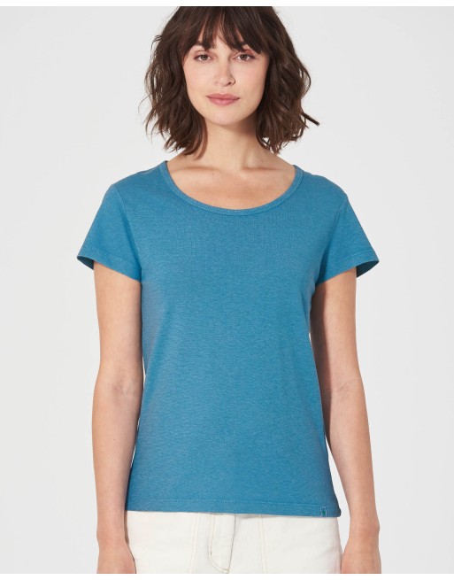 THC Exklusiv Damen T-Shirt aus Hanf & Bio-Baumwolle Normal Fit - atlantic [d2b04d8c7475d76e533bfdc483178d68]