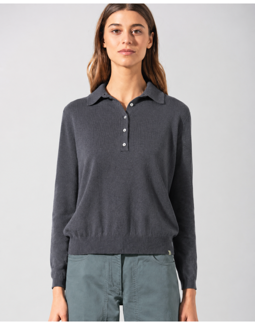 Edler Pullover Hanf/Biobaumwolle Normal Fit - anthrazit [8addc6669a286860fc51eca2f67a881b]