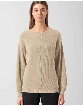 Zeitloser Pullover Hanf/Biobaumwolle Normal Fit - gobi [e0f93f821901493c935072d56683f307]