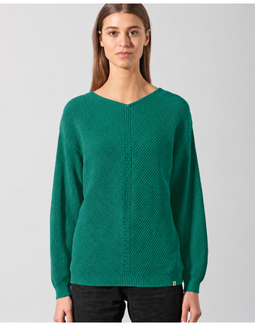 Zeitloser Pullover Hanf/Biobaumwolle Normal Fit - jungle [f4636b6b64718f2cbe4b28f2604dfe91]