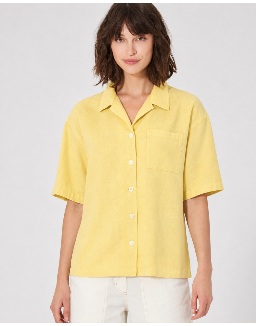 Urbane Sommerbluse Hanf/Biobaumwolle Casual Fit - butter [e7b5fbdbfa7e5c0304fa4f9e1c1d5cbd]