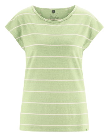Frisches Streifen Top Hanf/Biobaumwolle Normal Fit - matcha [5a81719578e6eed76cb5f5930c404b00]