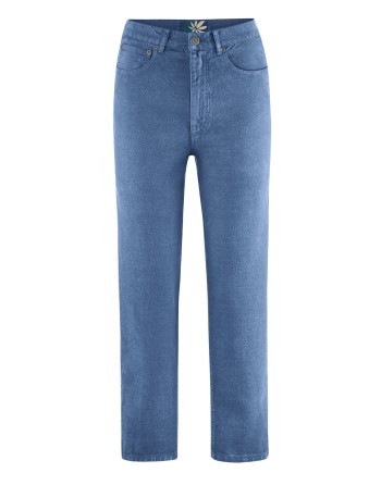 Highrise Jeans Damen Hanf/Biobaumwolle - blueberry [a9fbc414256a8b2a350e61b99ab9c477]