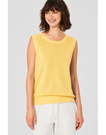 Moderner Pullunder Hanf/Biobaumwolle Normal Fit - butter [034e48998037317f5394c5981ca9511b]