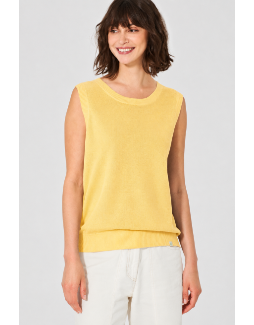 Moderner Pullunder Hanf/Biobaumwolle Normal Fit - butter [034e48998037317f5394c5981ca9511b]