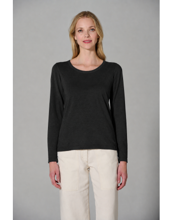 THC Exklusiv Damen Langarmshirt Hanf/Biobaumwolle Normal Fit - black [ef1e9b8189b5d2f1eb256625c8eca606]