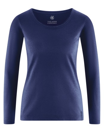 THC Exklusiv Damen Langarmshirt Hanf/Biobaumwolle Normal Fit - night [608e6b1302da7b93f3ea86e0eb3bf33e]