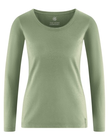 THC Exklusiv Damen Langarmshirt Hanf/Biobaumwolle Normal Fit - cactus [34d885fb7c202cd6fdecd254fede12eb]