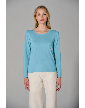 THC Exklusiv Damen Langarmshirt Hanf/Biobaumwolle Normal Fit - wave [414ceb75a0e3f2bfc9b2c2efad559b2e]