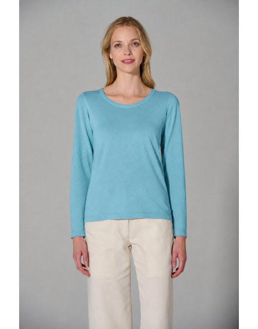 THC Exklusiv Damen Langarmshirt Hanf/Biobaumwolle Normal Fit - wave [414ceb75a0e3f2bfc9b2c2efad559b2e]