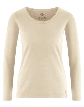 THC Exklusiv Damen Langarmshirt Hanf/Biobaumwolle Normal Fit - gobi [45e4e953a0a5c3e73ea0f0ed533972a4]