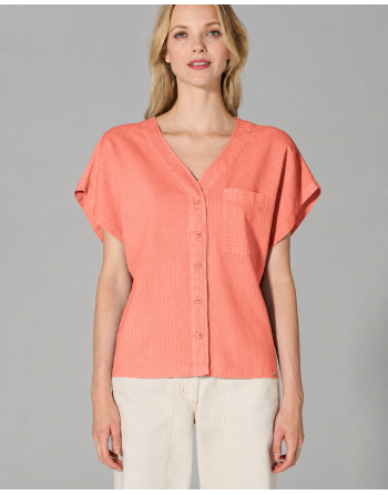 Weite Bluse aus Hanf/Biobaumwolle - Casual Fit - peach [13f5165a1c0db69a2de08162ada94f3b]