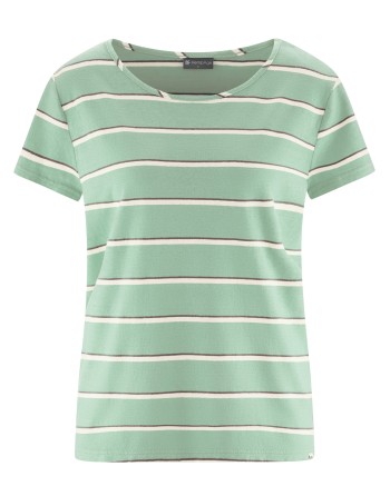 Streifen T-Shirt Hanf/Biobaumwolle Casual Fit - menta-dust-nature [e198d4938deb36fd7cf70f4fd50c8a7f]