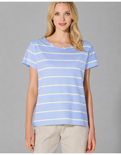 Streifen T-Shirt Hanf/Biobaumwolle Casual Fit - water-menta-nature [277a7bdd2cafd310b7d5526bc4069630]