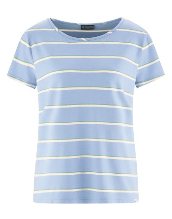 Streifen T-Shirt Hanf/Biobaumwolle Casual Fit - water-menta-nature [aeb8e20888deca17c263927fcc949f67]
