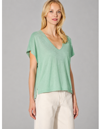 Slub Jersey T-Shirt Hanf/Biobaumwolle Casual Fit - menta [4fd182944e2761094d4a62a4531492de]