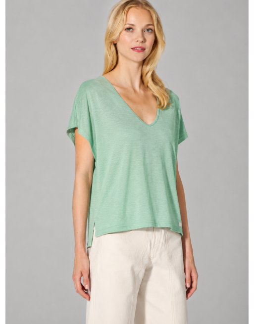 Slub Jersey T-Shirt Hanf/Biobaumwolle Casual Fit - menta [4fd182944e2761094d4a62a4531492de]