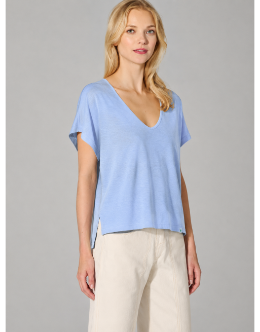 Slub Jersey T-Shirt Hanf/Biobaumwolle Casual Fit - water [c1016349a13d21892a44c745fa2a17c5]