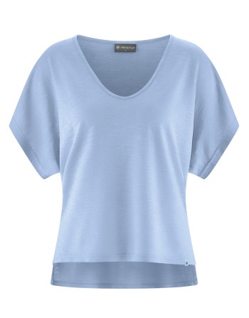 Slub Jersey T-Shirt Hanf/Biobaumwolle Casual Fit - water [d96c761fe188cc008963e15ec3a5b089]