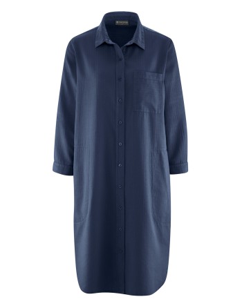 Schlichte Tunika Hanf/Biobaumwolle - Casual Fit - navy [2e9f5bc1796febb459d75f9efe42af76]