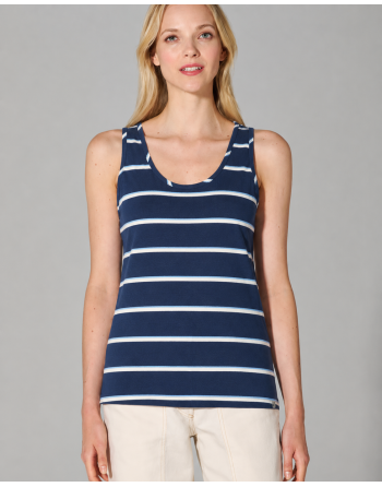 Top mit Streifen Damen Hanf/Biobaumwolle Normal Fit - navy.water-nature [b2e9c7752c5e11883376bc8ed66c0d1e]