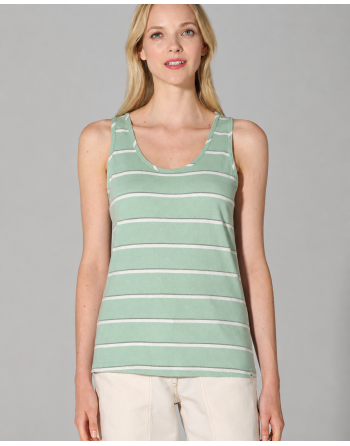 Top mit Streifen Damen Hanf/Biobaumwolle Normal Fit - menta-dust-nature [b74afcaeb44905fd888b12070c71bee7]