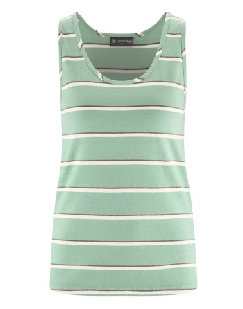 Top mit Streifen Damen Hanf/Biobaumwolle Normal Fit - menta-dust-nature [104ebc0ba340ffb02dc650c602dd2c3e]