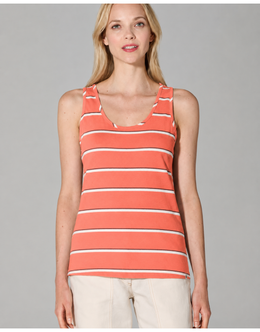 Top mit Streifen Damen Hanf/Biobaumwolle Normal Fit - peach-dust-nature [26c0c440f7c08baa80727e1cd3d5b894]
