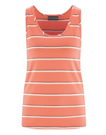 Top mit Streifen Damen Hanf/Biobaumwolle Normal Fit - peach-dust-nature [9027a6844937b625324f8b84befc3fe1]