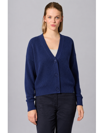Zeitlose Strickjacke Hanf/Biobaumwolle Casual Fit - night [d247b23ab50ed2a3d10f0115a7015ee3]