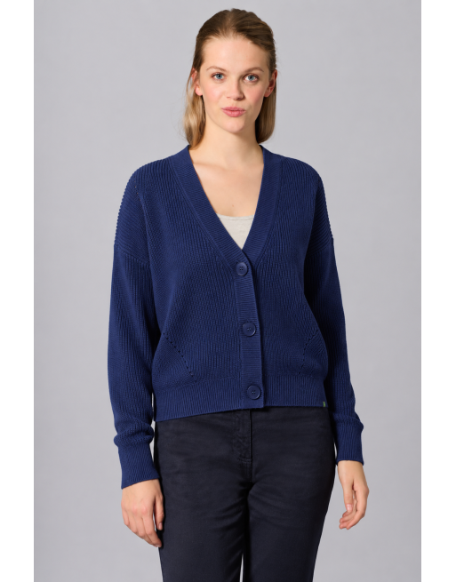 Zeitlose Strickjacke Hanf/Biobaumwolle Casual Fit - night [d247b23ab50ed2a3d10f0115a7015ee3]