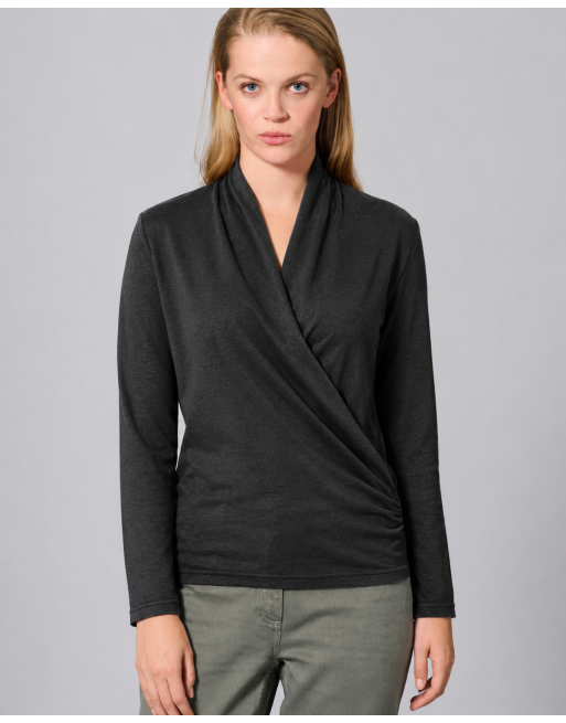 Attraktives Langarmshirt Hanf/Biobaumwolle Normal Fit - black [07ebaa72704a7529c67d2824d4947615]