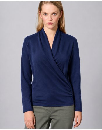 Attraktives Langarmshirt Hanf/Biobaumwolle Normal Fit - night [64fae01a600633e4d7a4a333a40a975f]