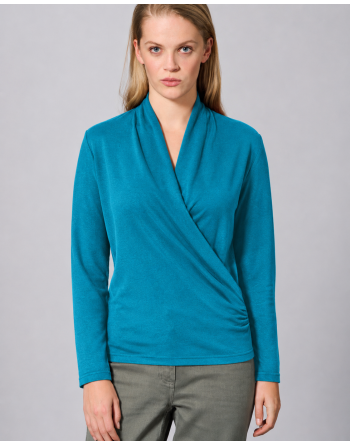 Attraktives Langarmshirt Hanf/Biobaumwolle Normal Fit - lagoon [861acbe4497ef74aa9945a7e52a8991a]