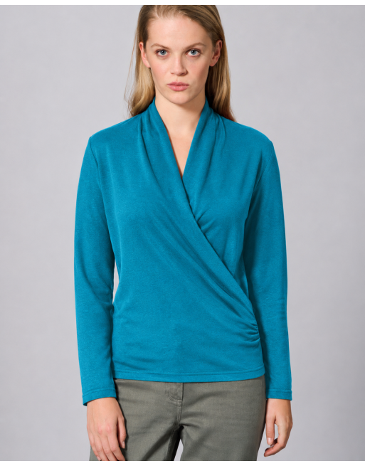 Attraktives Langarmshirt Hanf/Biobaumwolle Normal Fit - lagoon [861acbe4497ef74aa9945a7e52a8991a]