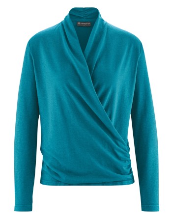 Attraktives Langarmshirt Hanf/Biobaumwolle Normal Fit - lagoon [538cec839405e3c3bf45730ef7e2227b]