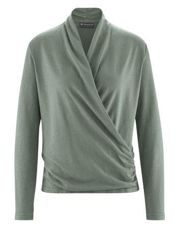 Attraktives Langarmshirt Hanf/Biobaumwolle Normal Fit - thyme [8b4ce72f7cf9ca8356ce91509ac2e4b8]