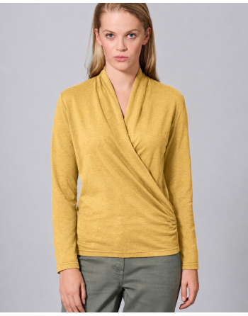 Attraktives Langarmshirt Hanf/Biobaumwolle Normal Fit - dijon [a37a955447c74f9bbcca081fcc593f09]