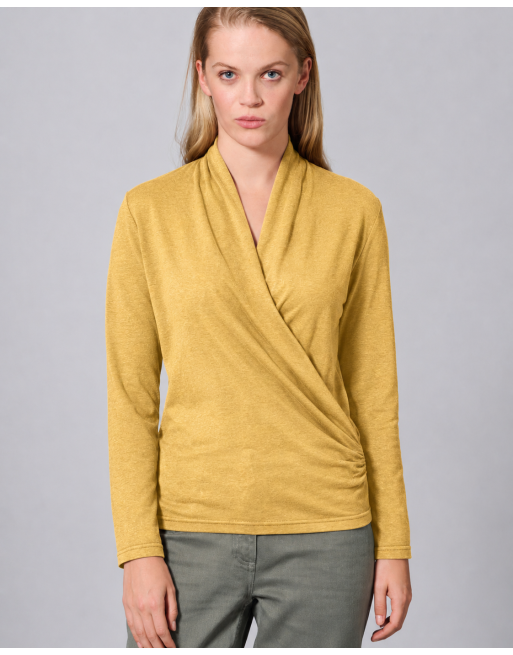 Attraktives Langarmshirt Hanf/Biobaumwolle Normal Fit - dijon [a37a955447c74f9bbcca081fcc593f09]