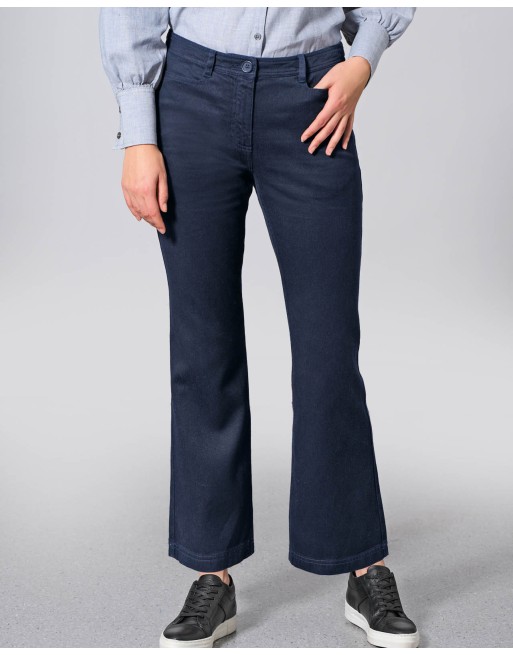 Modische Schlaghose aus Hanf/Biobaumwolle - navy [f63c17cf8eb1436263c88219cf2fc37d]