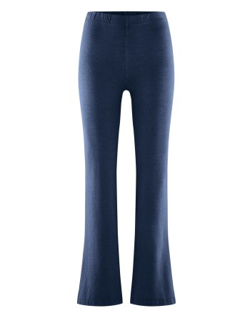 Bequeme Schlaghose aus Hanf/Biobaumwolle - navy [40b1506f1956ec2cd28c7f3af1a595b2]