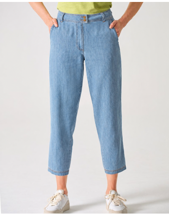 Damen Baggy Jeans Hanf/Biobaumwolle - uniblue [01eeb4f8339e5b992a58189cdf43c105]