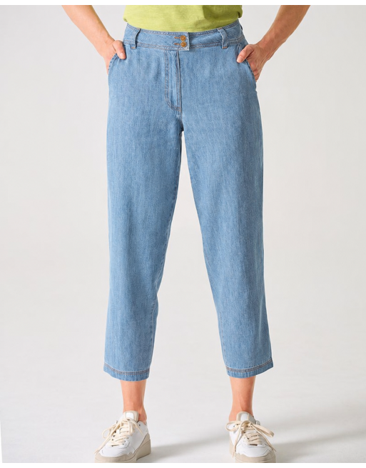 Damen Baggy Jeans Hanf/Biobaumwolle - uniblue [01eeb4f8339e5b992a58189cdf43c105]